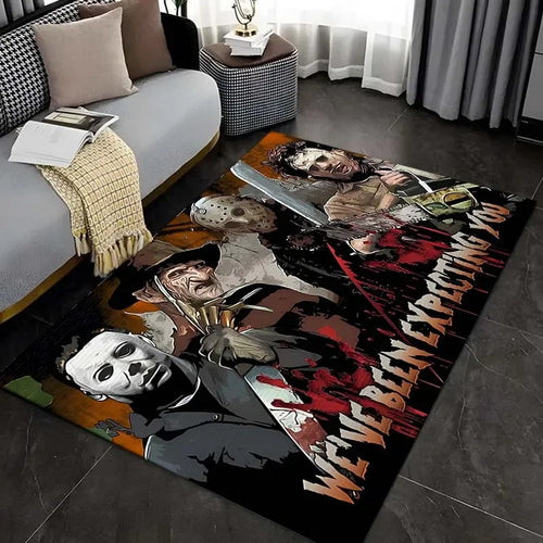 2024 Horror Movie Character Pattern Living Room Carpet  Non-slip Entrance