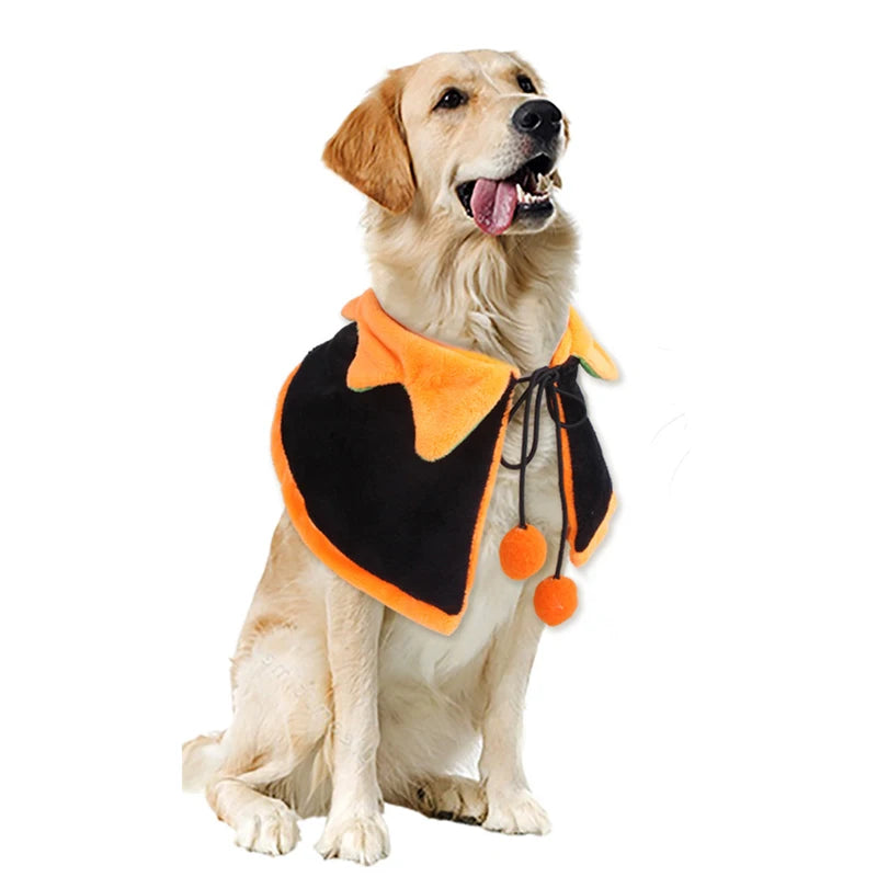 Halloween Pumpkin Pet Cape for Cats and Dogs 2025