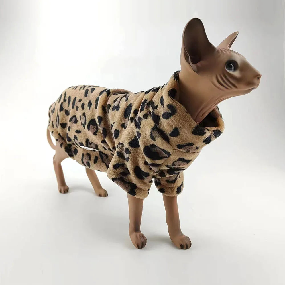 2024 Cat Clothes for Sphynx Winter Soft Warm