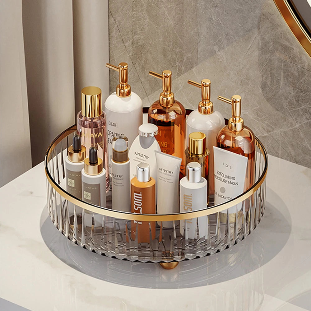 Rotating Perfume Organizer For Dresser Light Luxury Skincare Cosmetic 2024