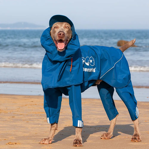 All-Weather Adjustable Dog Raincoat with Integrated Hood