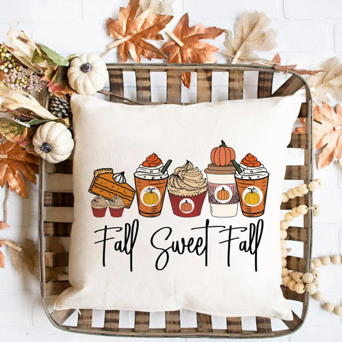 2024 Fall Couch Cover Autumn Cushion Pumpkin Spice and Everything Nice Fall