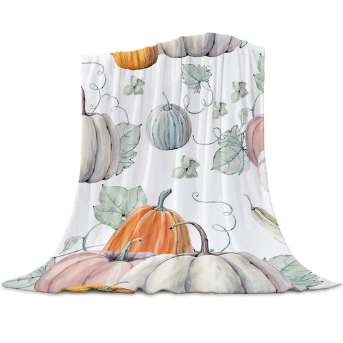 Halloween Throw Blanket Lantern Pumpkins with for Sofa Bed Couch Chair