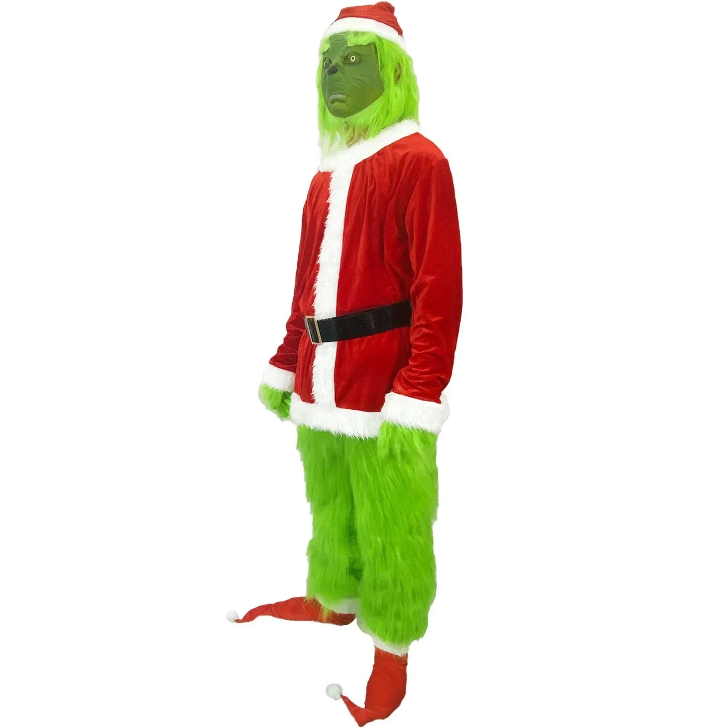 Grinch-Inspired Holiday Mischief Costume – Full Set for Halloween & Christmas