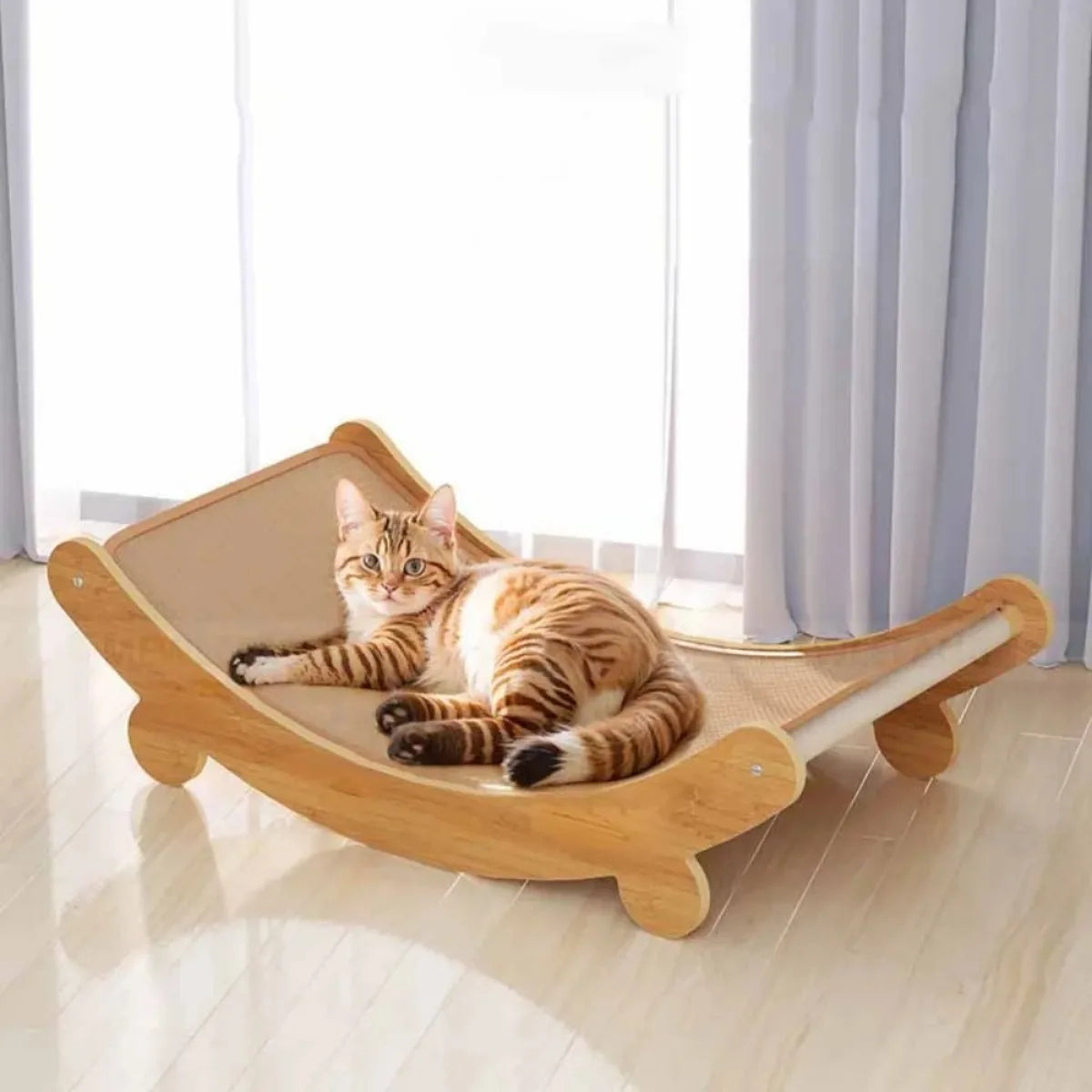 Detachable Wooden Cat Scratching Pads – Multifunctional Sleeping Bed for Cats