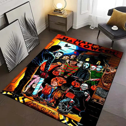 2024 Horror Movie Character Pattern Living Room Carpet  Non-slip Entrance