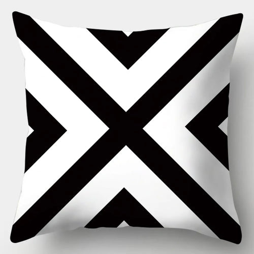 Home Decoration Black and White Series Printed Pillowcase Square Sofa