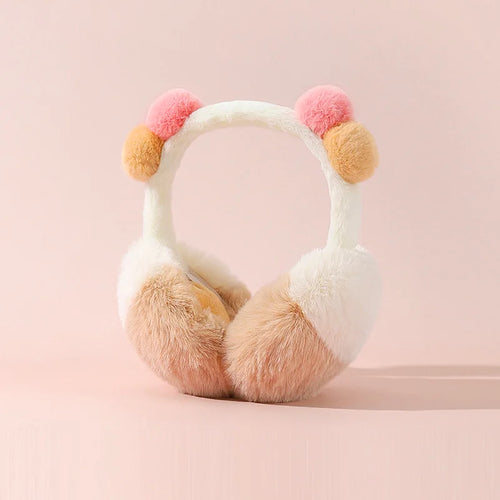 Cozy Plush Faux Fur Ear Muffs - Soft Wool Cold Weather Protection