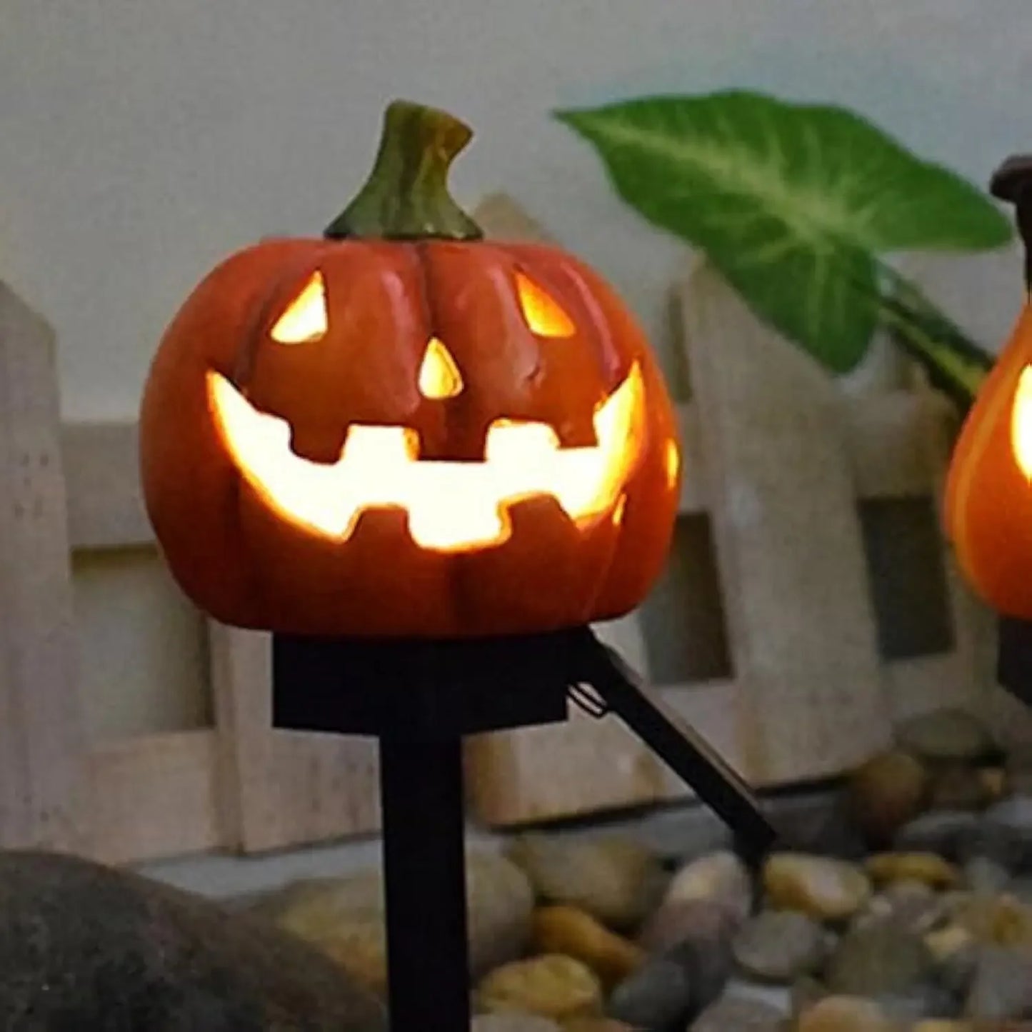 Halloween Solar Light Lawn Decorations Pathway 3D Orange Pumpkins 2024