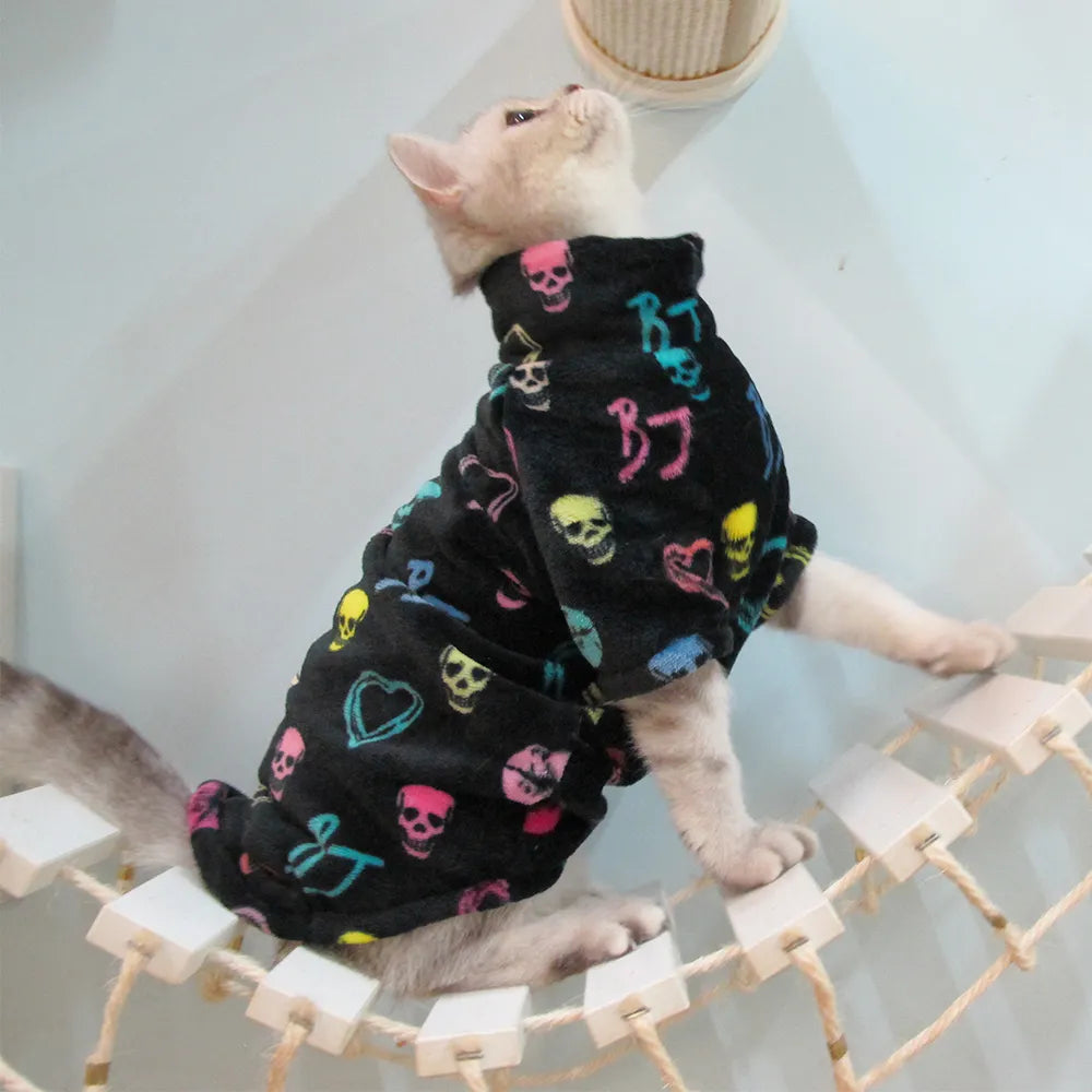 2025 Ultra-Warm Sphynx Sweater – Cozy Winter Knit for Hairless Cats & Small Dogs