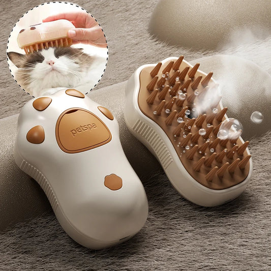 3-in-1 Cat Grooming Brush with Steam & Spray