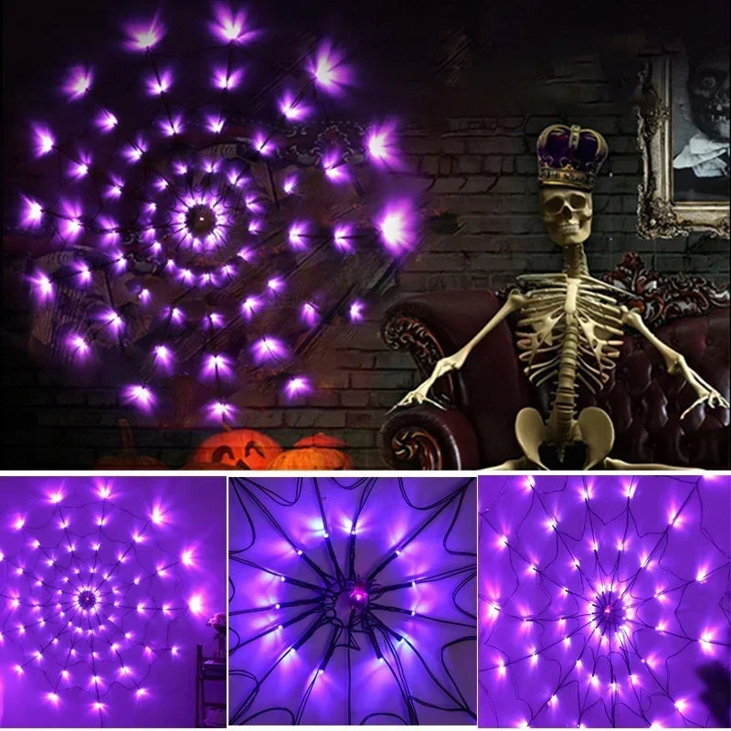 Spooky Glow Spider Web Lights 2024