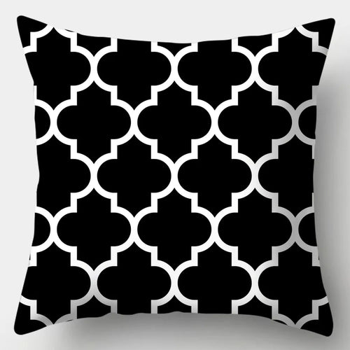 Home Decoration Black and White Series Printed Pillowcase Square Sofa