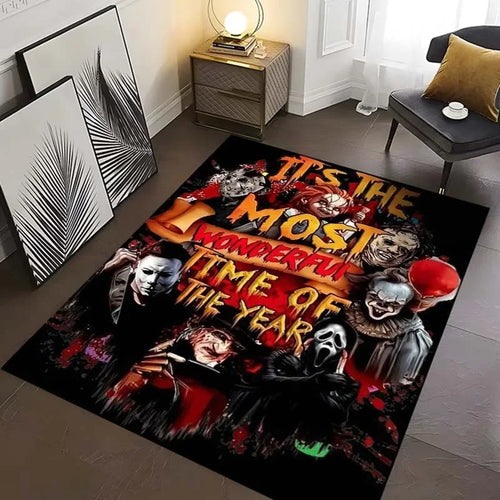 2024 Horror Movie Character Pattern Living Room Carpet  Non-slip Entrance