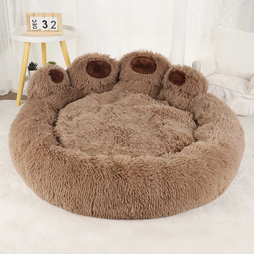 Snuggly Fluffy Dog Bed with Sofa Design for Pets