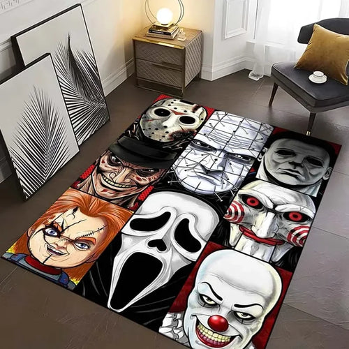 2024 Horror Movie Character Pattern Living Room Carpet  Non-slip Entrance