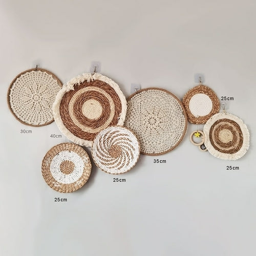 Decorative Plates Wall Hanging | Wall Decoration Hanging Plate - Woven