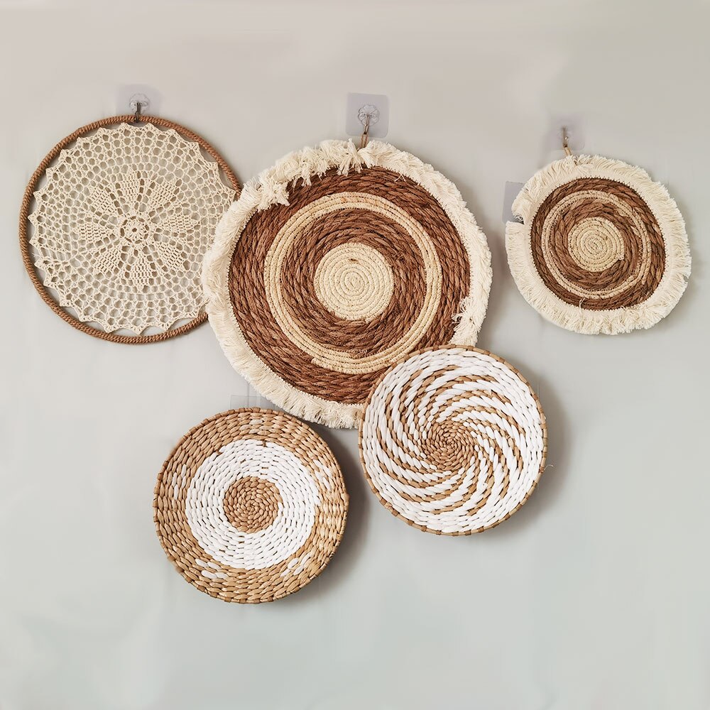 Decorative Plates Wall Hanging | Wall Decoration Hanging Plate - Woven