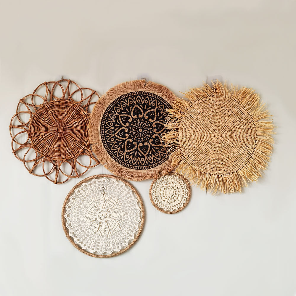 Decorative Plates Wall Hanging | Wall Decoration Hanging Plate - Woven