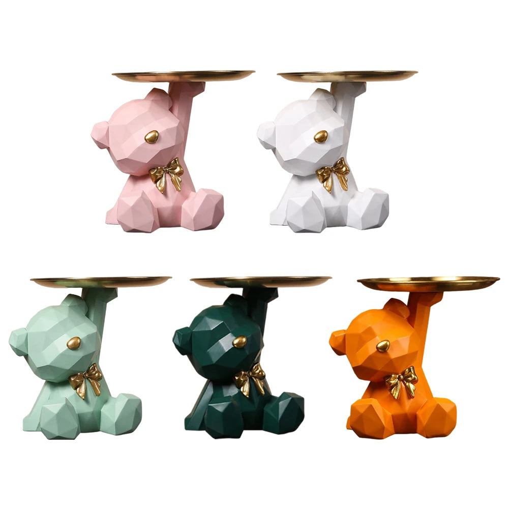 2024 Bear Key Holder Figurine Entrance Crafts Resin Desk