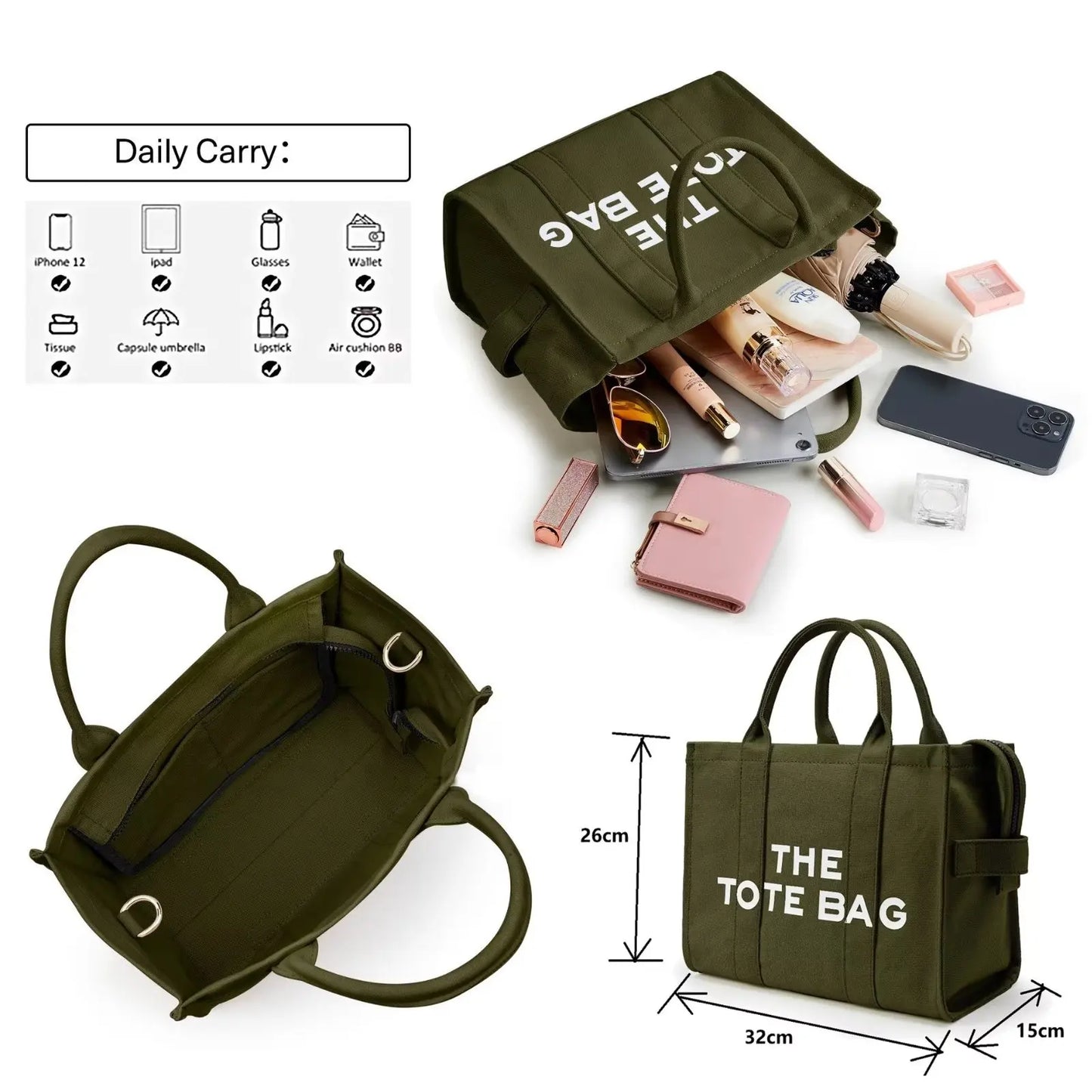 2025 THE TOTE BAG Handbag Shoulder Strap Crossbody