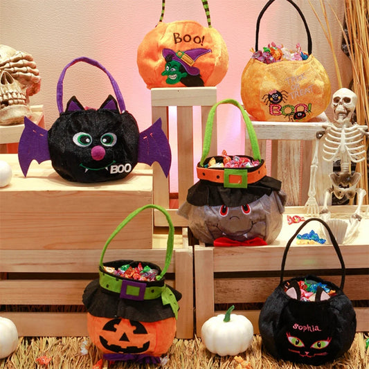 New Halloween Loot Party Kids Pumpkin Trick Or Treat Tote Bags Candy 2024