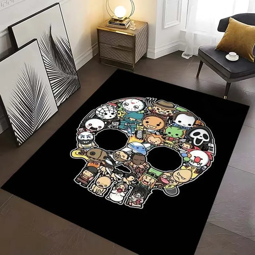 2024 Horror Movie Character Pattern Living Room Carpet  Non-slip Entrance