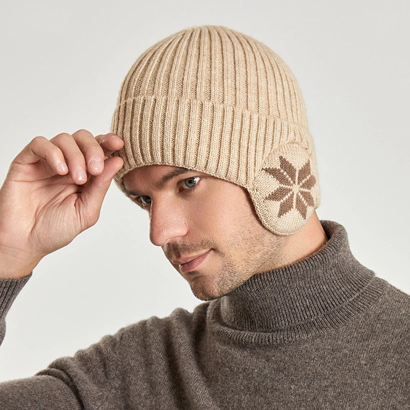 Unisex Woolen Knitted Winter Hat – Warm Ear Protection Outdoor Beanie