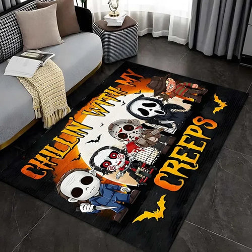 2024 Horror Movie Character Pattern Living Room Carpet  Non-slip Entrance