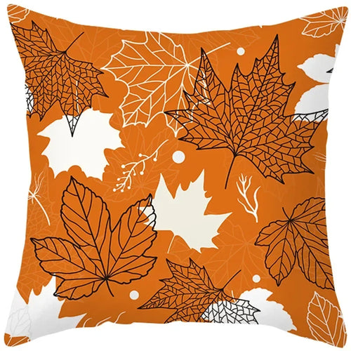 Autumn Maple Leaf Pumpkin Pillowcase 45*45cm Fall Home Decor Grateful