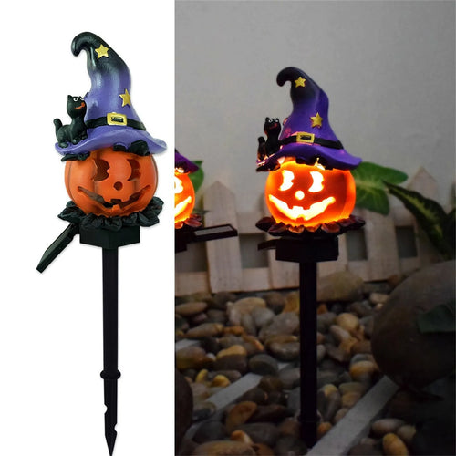 Solar Powered Halloween Pumpkins Outdoor Lights Creative Atmosphere 2024