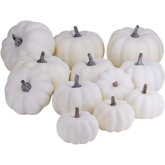 2025 12pcs(3 size) Halloween Thanksgiving Decoration Pumpkin