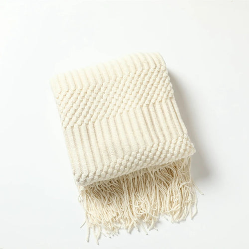 2024 White Boho Blankets / Chunky Vintage