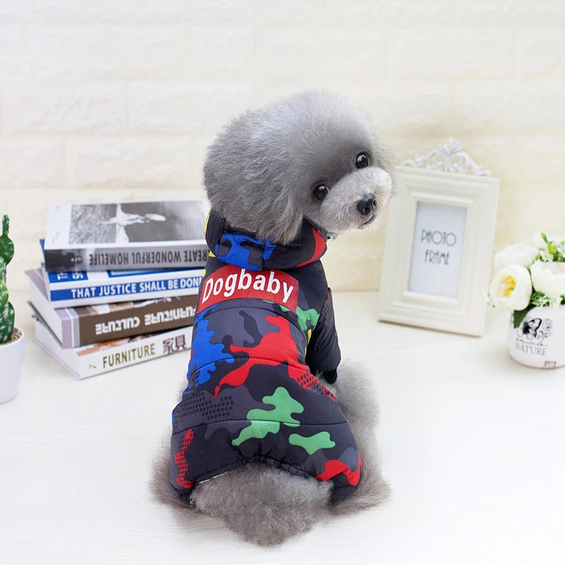 Winter Warm Dogs Clothes with Fleece Pet Cotton Jacket for Small  Dog