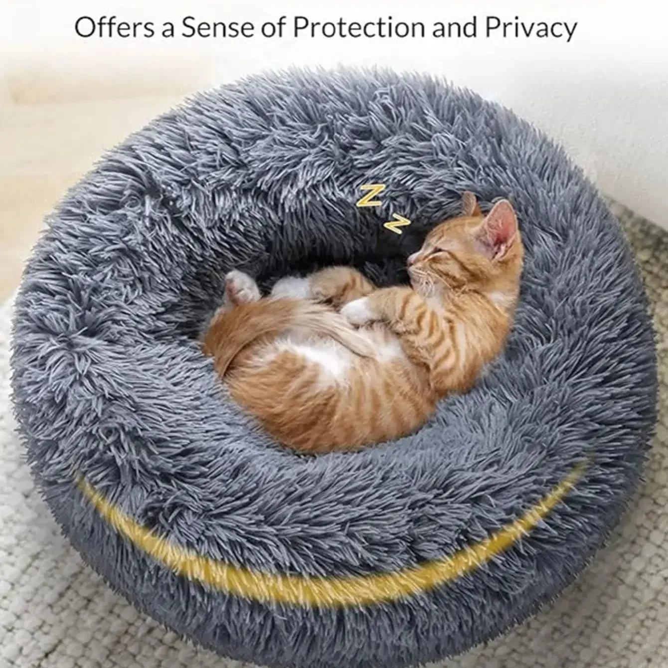 40-90cm Round Pet Bed for Large Dog Bed Super Soft Cat Bed Long Plush 2024