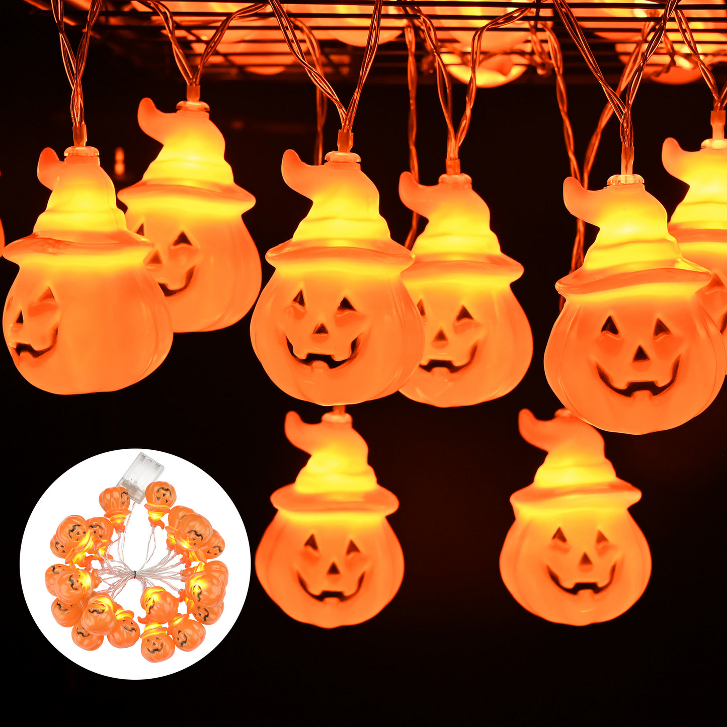 Home Decor LED Pumpkin Lights Halloween String Lights 2024