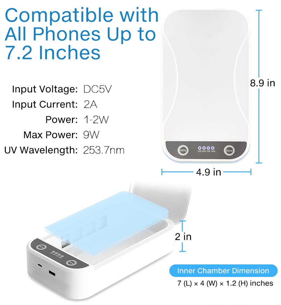 UV Phone Sanitizer Portable UVC Lights Disinfection Box