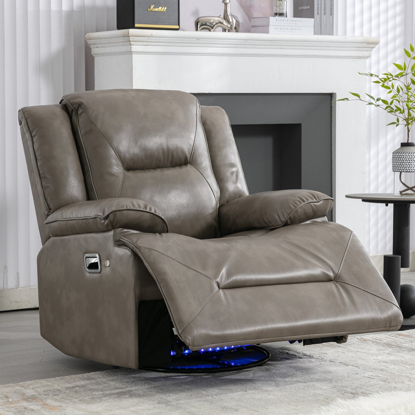 360° Swivel and Rocking Home Theater Recliner Manual Recliner Chair